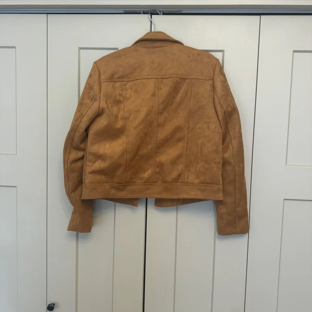 Philosophy Faux Suede Moto Jacket | Camel Brown Jacket | Size M - Picture 4 of 4